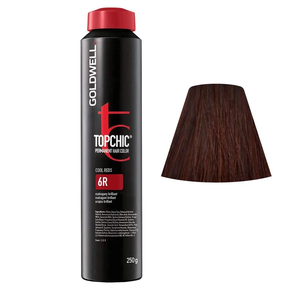 Краска для волос Goldwell Topchic Cool reds 6R Mahogany brilliant 250мл, фото №1 Краска для волос Goldwell Topchic Cool reds 6R Mahogany brilliant 250мл, фото №1