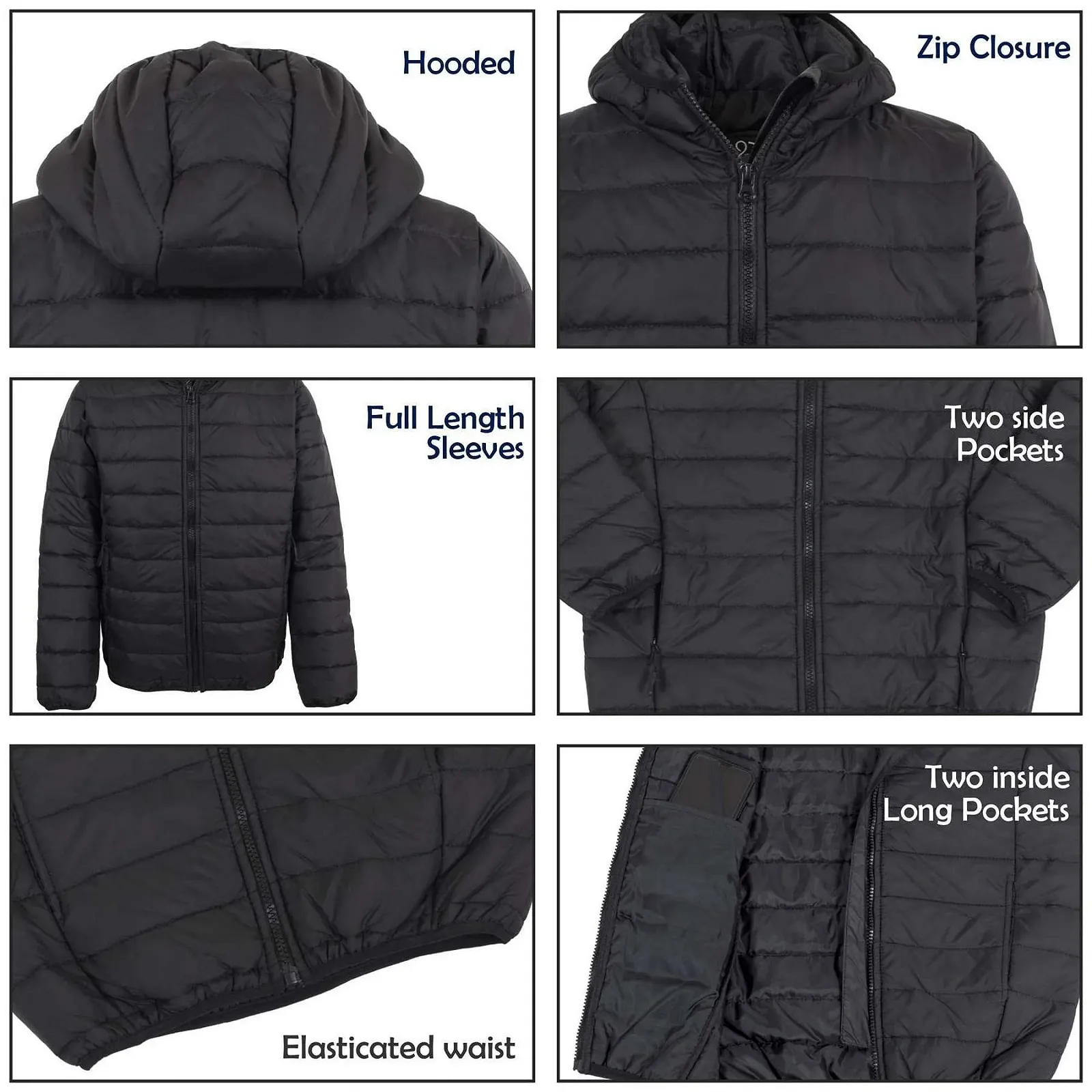 Куртка A2Z для хлопчиків, модна, стьобана, повсякденна, шкільна, зимова, міська, 5-13 років, фото №5