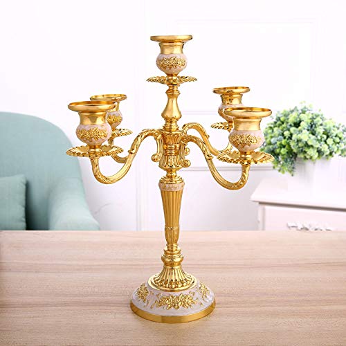 Подсвечник Verve Jelly 5-Arm Metal Alloy золотой европейский элегантный, фото №2