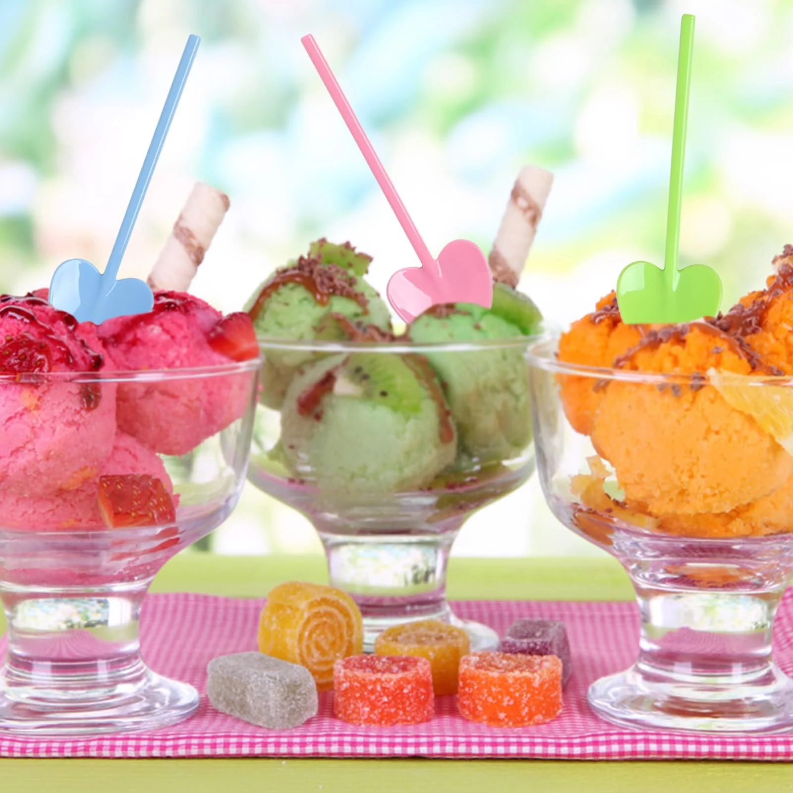 Ложка Серце Brand Набір з 200 штук Різнокольоровий, фото №6 Ложка Серце Brand Набір з 200 штук Різнокольоровий, фото №6