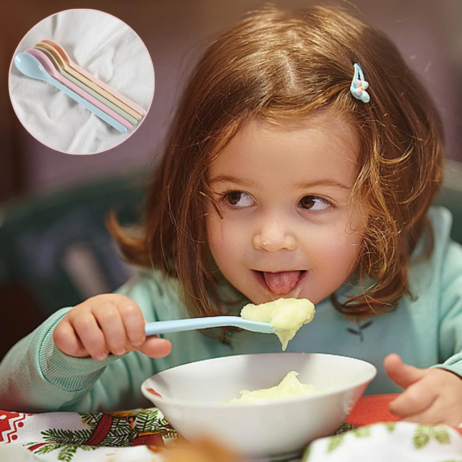 Ложка Пластик Набір з 5 штук Різнокольоровий, фото №7