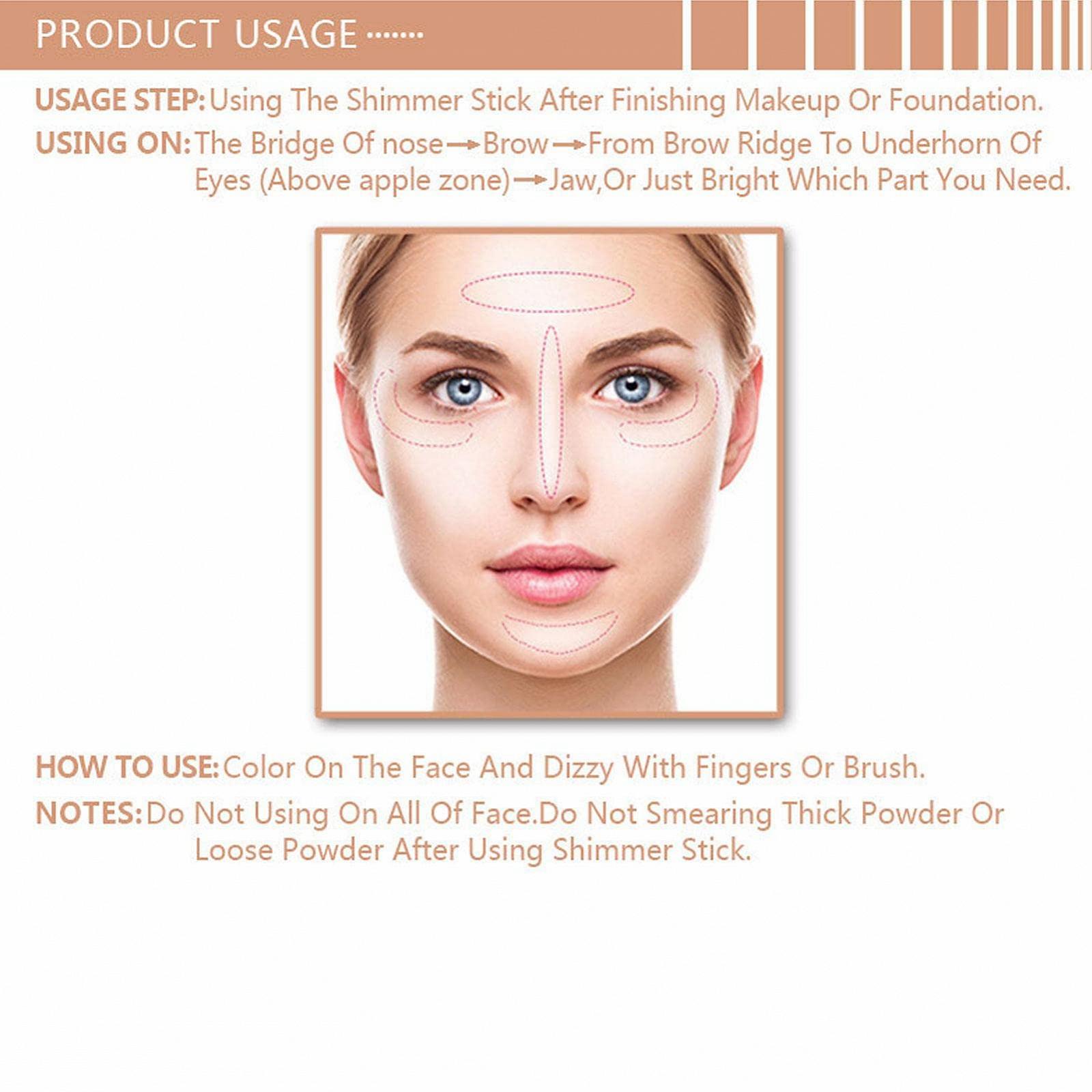 Консилер Хайлайтер-олівець професійний Бронзер не жирний Foundation Бронзер Shaping Stick Wobblo, фото №5