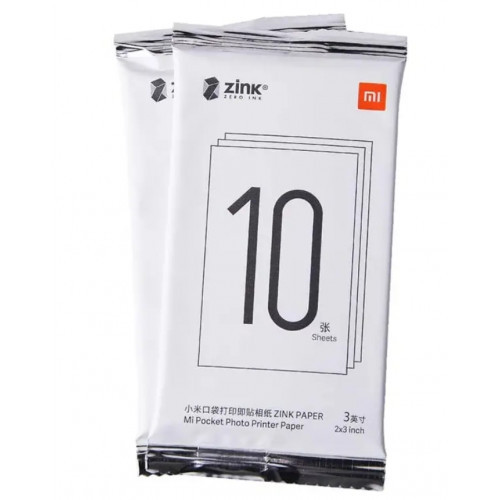 Фотобумага для принтера мгновенной печати ZINK Mi Pocket photo printer 2x3 дюйма 20 листов, фото №1