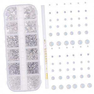Набор для ногтей, драгоценные камни, декор для ногтей, жемчуг для ногтей, наклейки для ногтей, украшения для ногтей, основа, хрустальное стекло - Фото 1