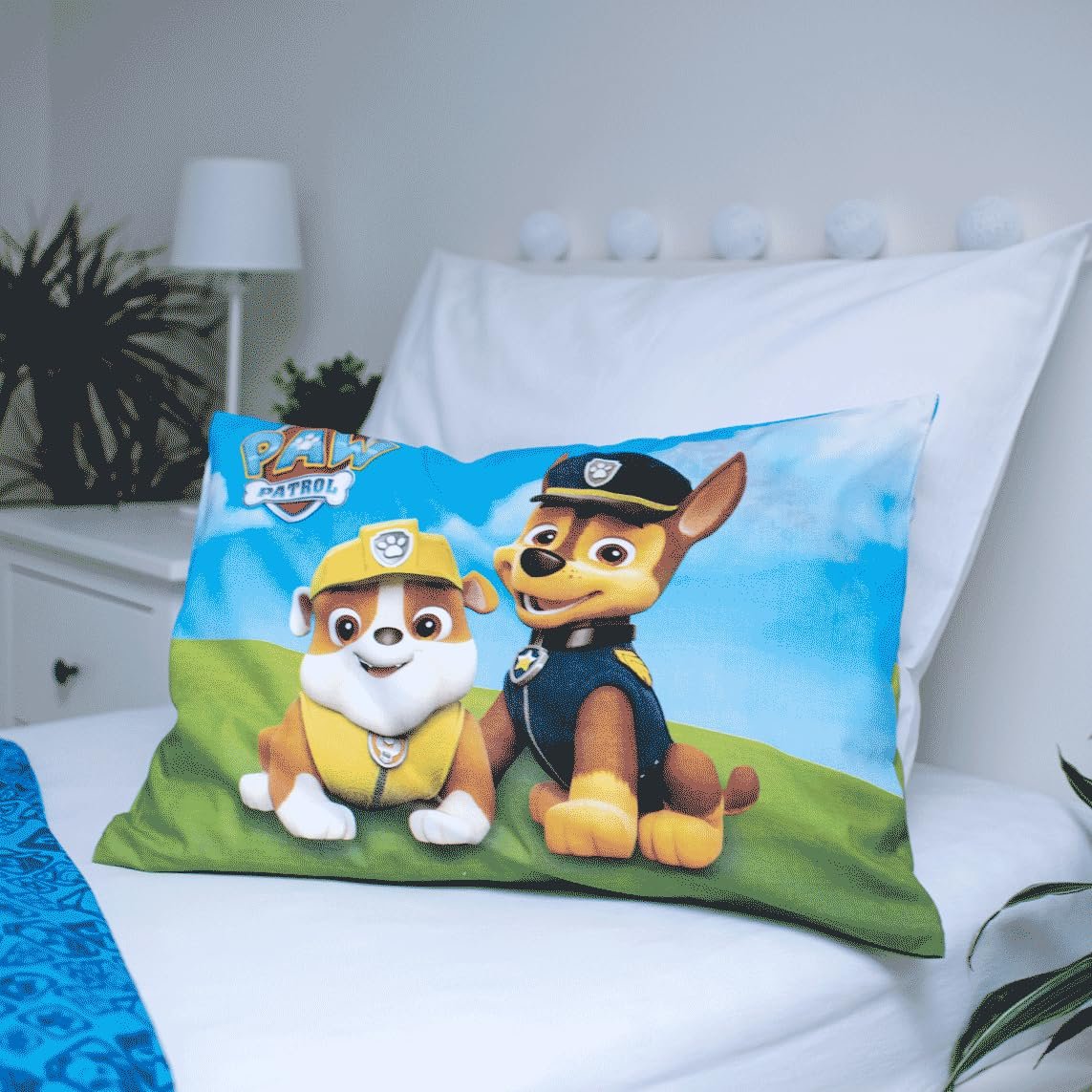 Дитяча постільна білизна JFabrics Paw Patrol, двостороння, 100 x 135 см + наволочка 40 x 60 см, Маркус Чейз і Рубен, фото №2