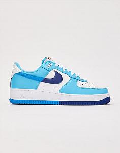 Кроссовки Nike Air Force 1 Low '07 LV8 Split Light Photo Blue Deep Royal размер 44.5 synthetic.ua - Фото 1