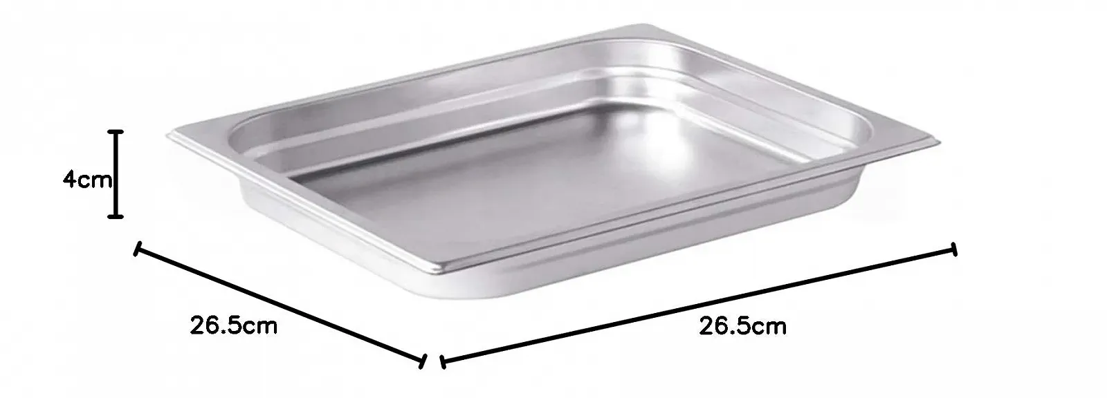 Противень Pentole Agnelli Inbox Gastronorm 26,5 x 32,5 x 4 см з нержавіючої сталі сріблястий, фото №2