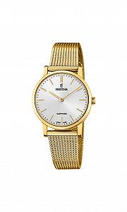 Женские часы Festina F20023/1 Кварцевые Аналоговые Золотые - Фото 1