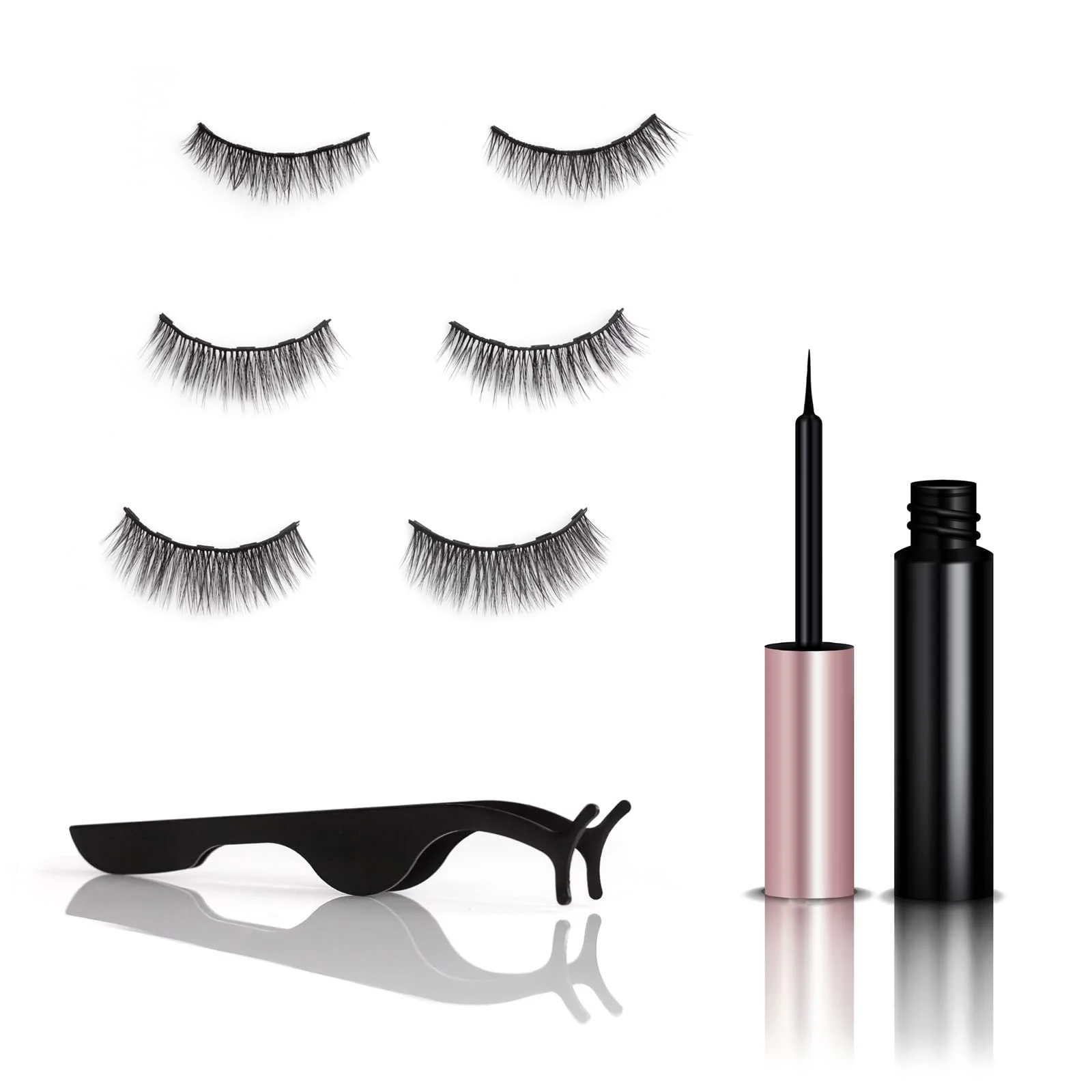 Набір MBW Magnetic Вії Водостійка Підводка Набір з 3 Магнітних Вій Натуральний вигляд Багаторазові, фото №1