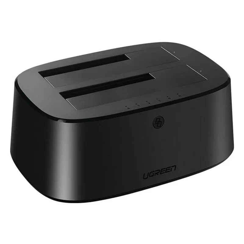 Универсальная двойная док-станция Ugreen CM198 для SATA 2.5 "/3.5" SSD HDD до 24 ТБ 2 x 12, фото №3