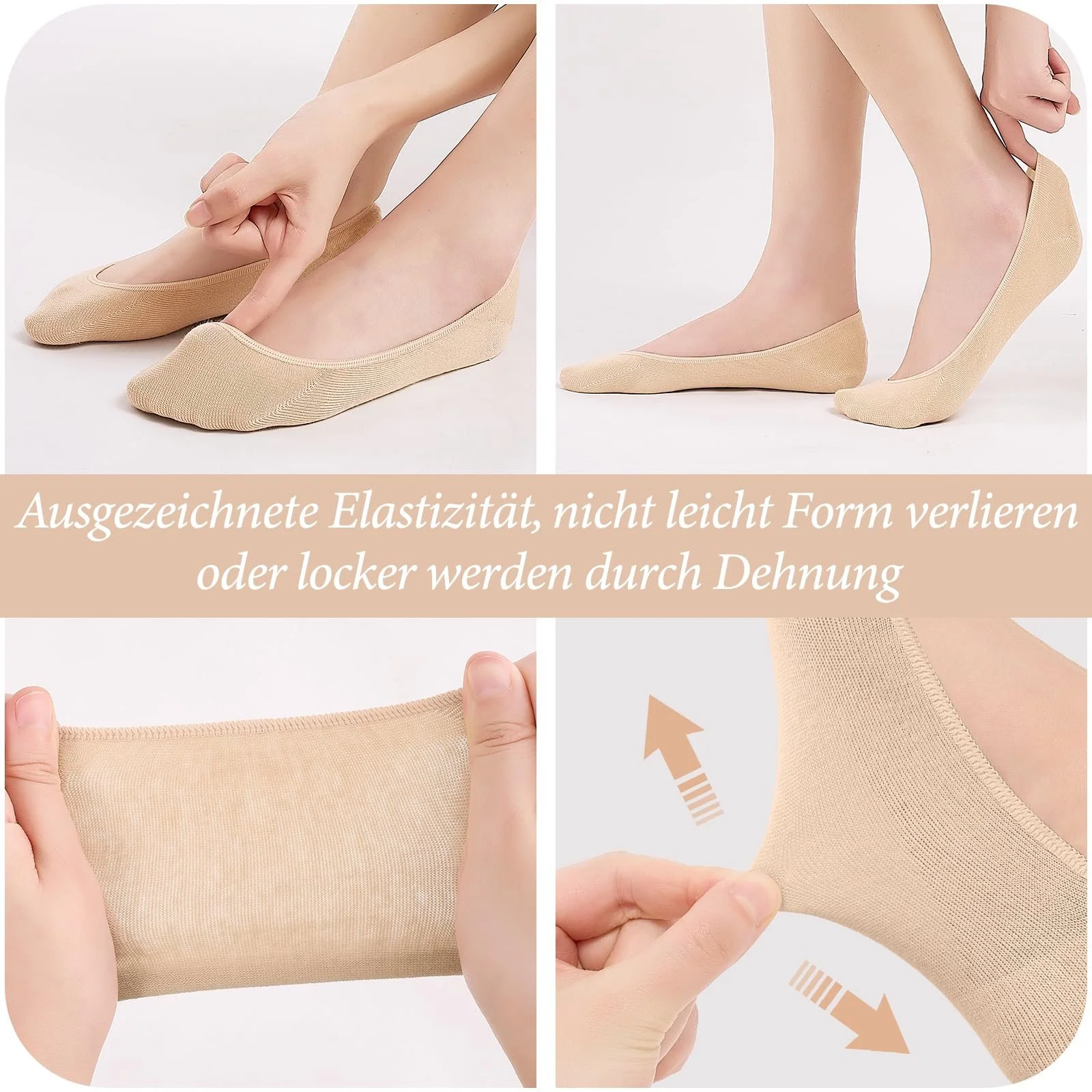 Женские носки-балетки 6 пар Хлопок Размер 35-38, 39-42, фото №5