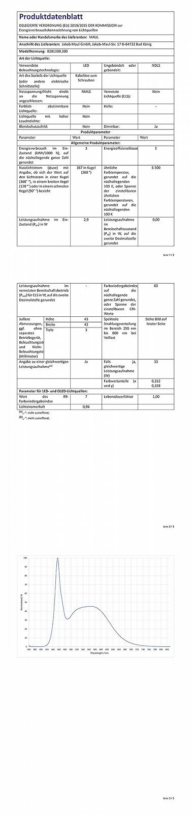 Настільна лампа MAUL Puck LED 1300 Люкс 6500 К Біла, фото №8