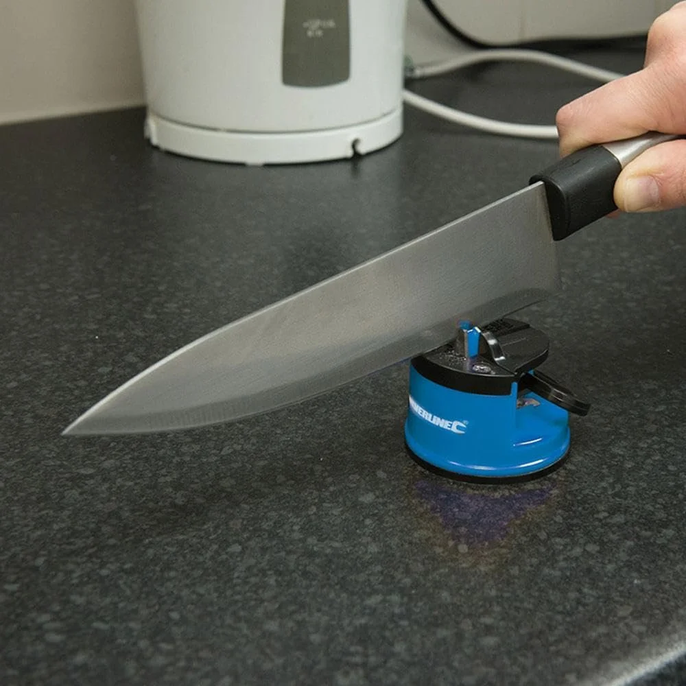 Настільне Точило для ножів та лез Silverline 270466 з вакуумною основою 60 x 65 x 60 мм, фото №3 Настільне Точило для ножів та лез Silverline 270466 з вакуумною основою 60 x 65 x 60 мм, фото №3