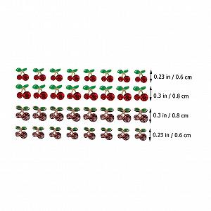 Прикраса для нігтів ВишняOOFAN 96 шт. Червоний synthetic.ua - Фото 1