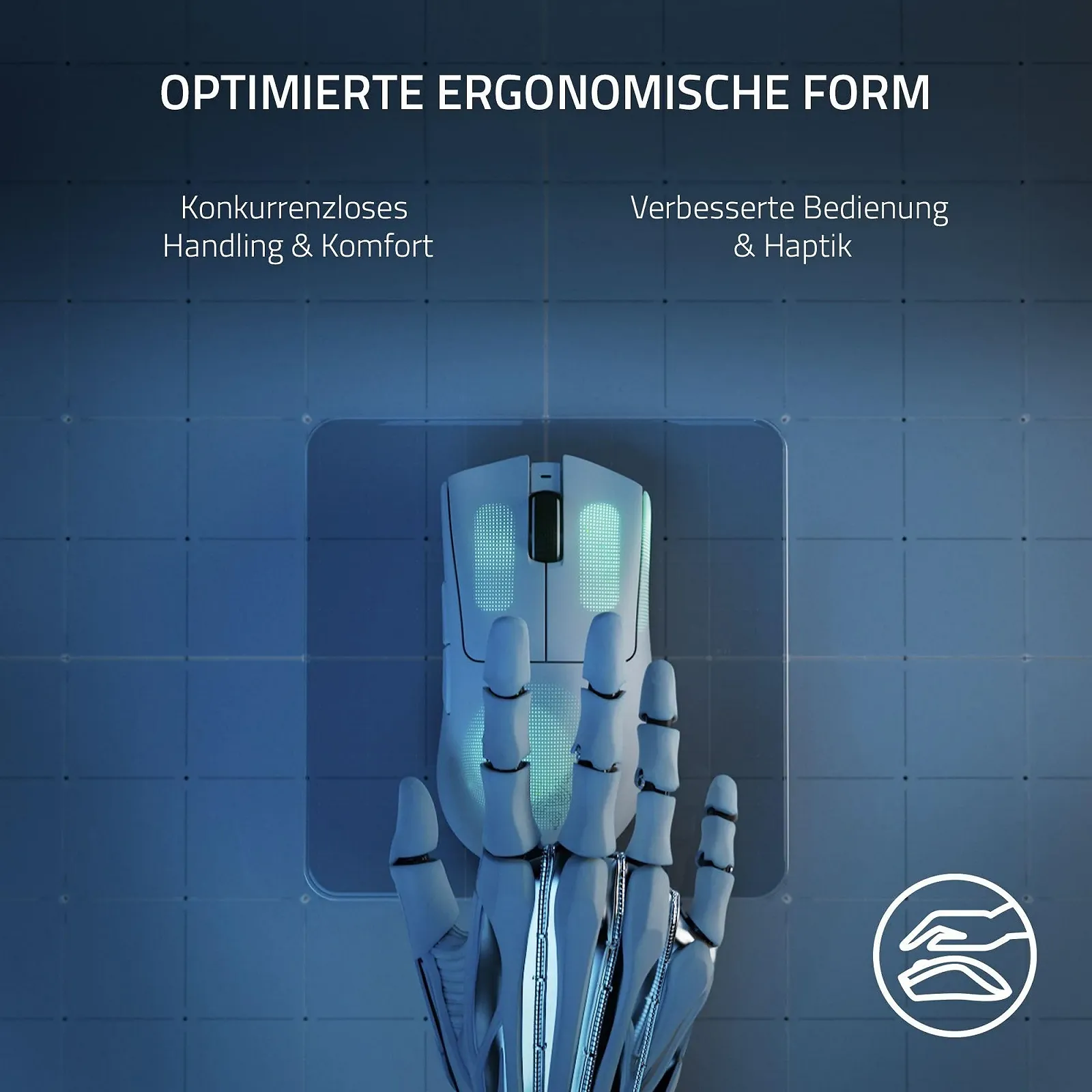 Мышь Razer DeathAdder V3 Pro Беспроводная Эргономичная Esports 64 г, Focus Pro 30K Optical Sensor, Mouse Switch Gen-3, HyperSpeed Wireless, белая, фото №5