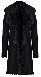 Шкіряна Куртка Infnity Leather Toscana зі шкіри овчини, замшева, чорна - Фото 1