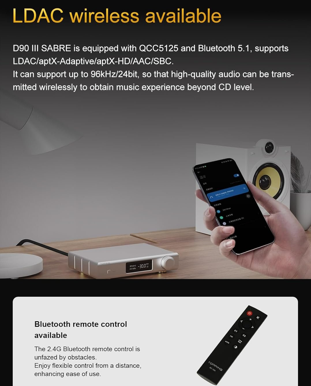 ЦАП Topping D90 III Sabre Чорний, фото №4 ЦАП Topping D90 III Sabre Чорний, фото №4