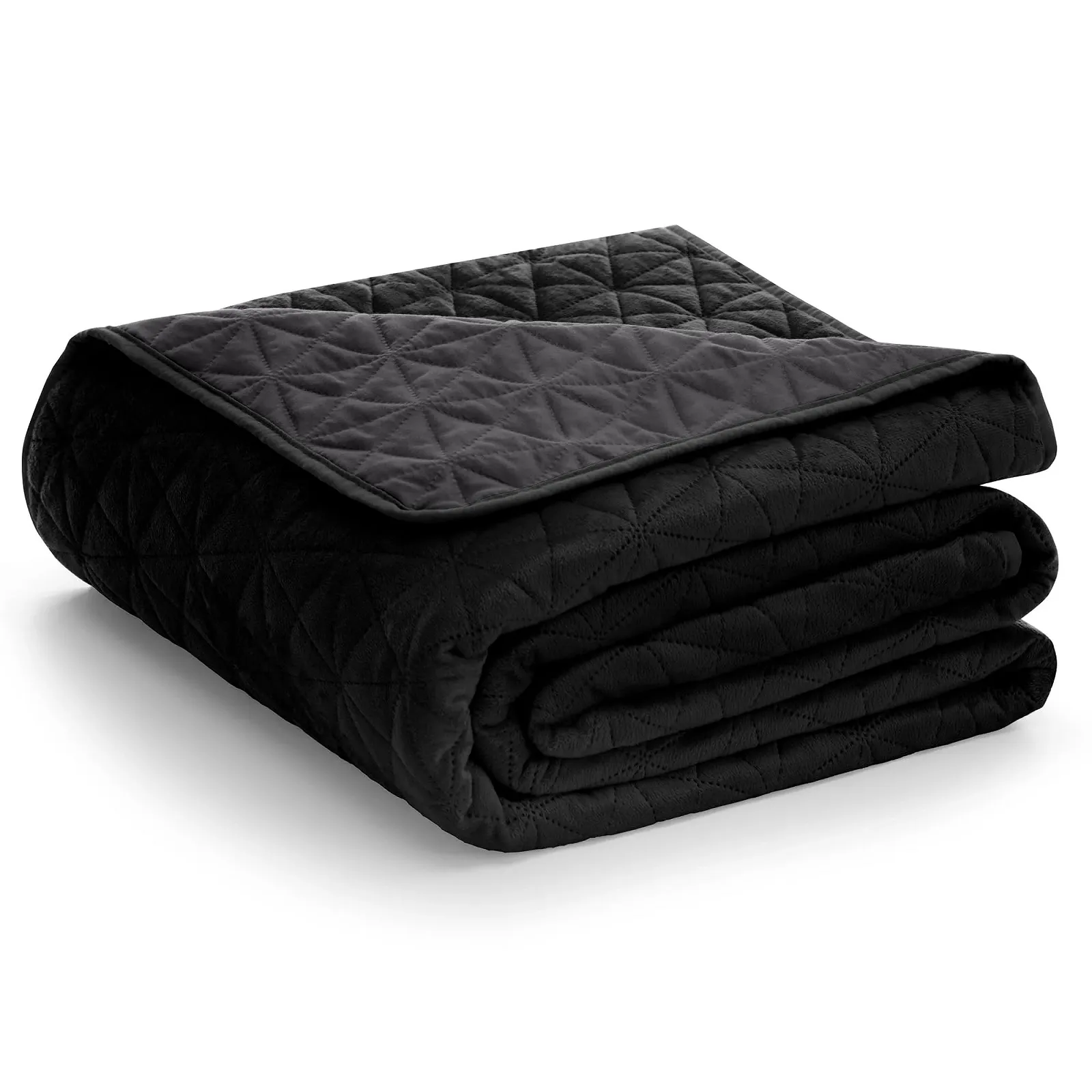 Покрывало RESTILO Laila 240 x 260 см Черный Двустороннее стегание Бархат Вельвет, фото №4 Покрывало RESTILO Laila 240 x 260 см Черный Двустороннее стегание Бархат Вельвет, фото №4