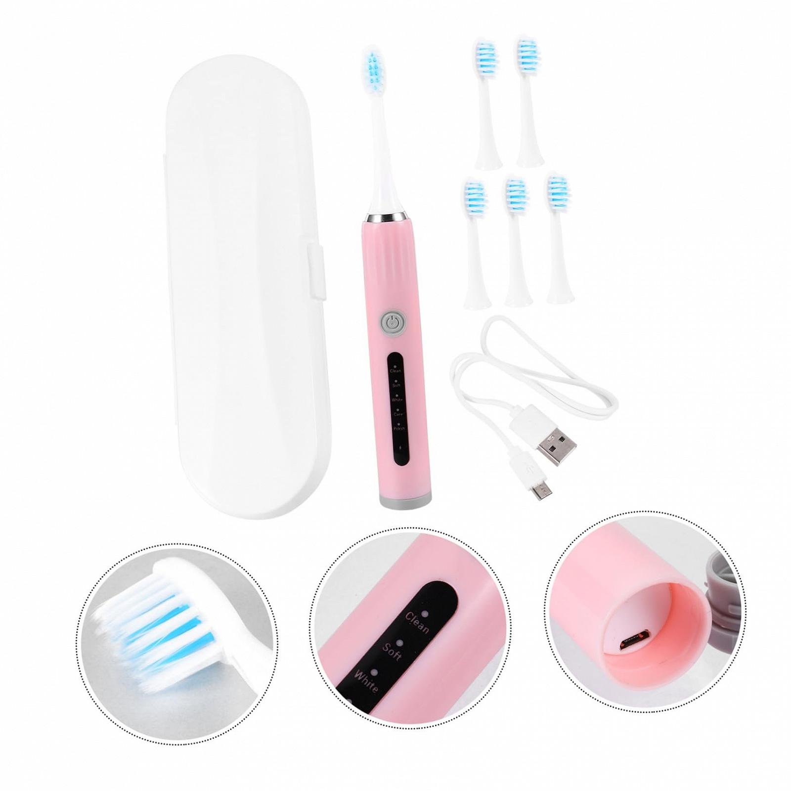 Електрична зубна щітка OATIPHO з USB-зарядкою та м’якою щетиною, фото №8