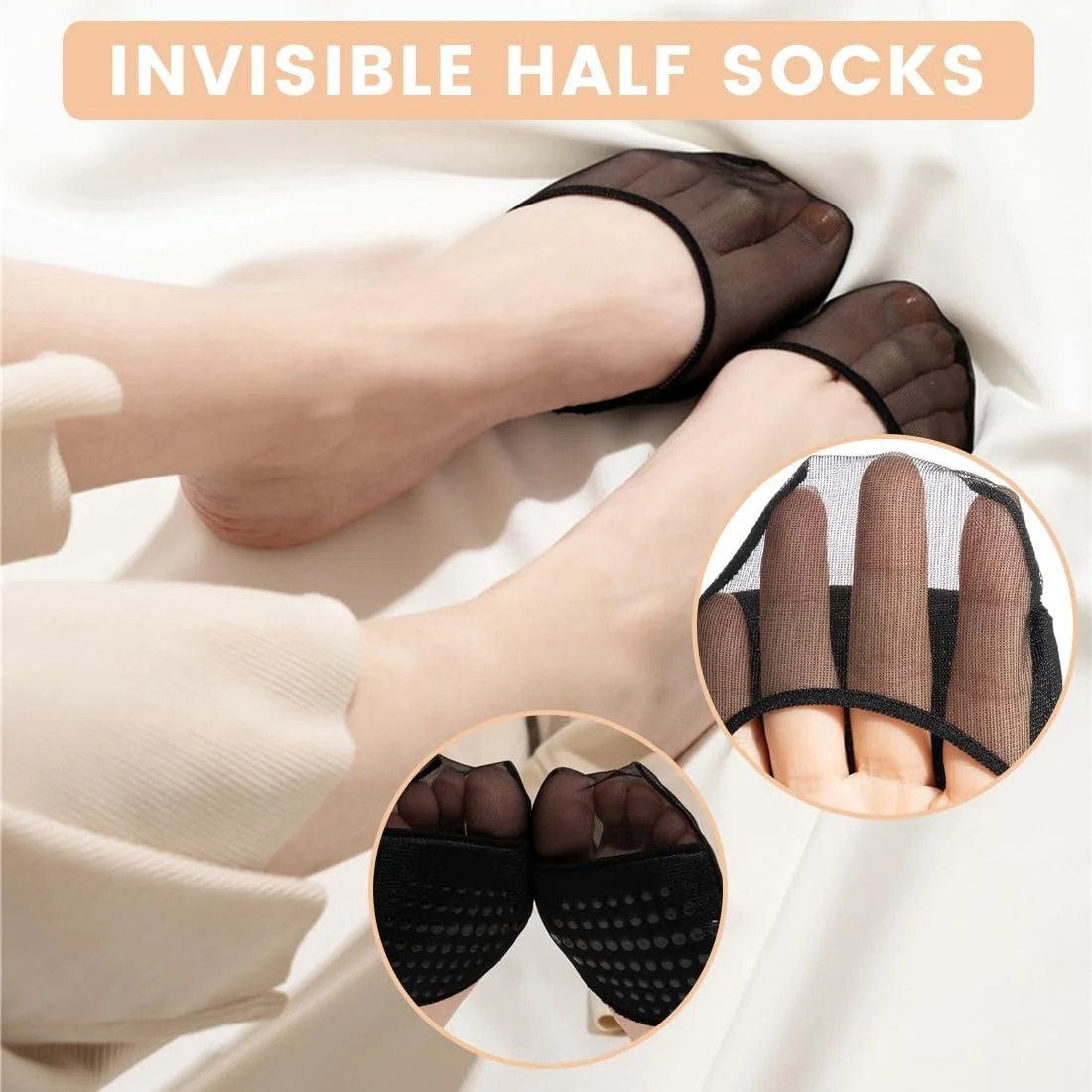 Шкарпетки жіночі на пів стопи (2 пари), фото №4