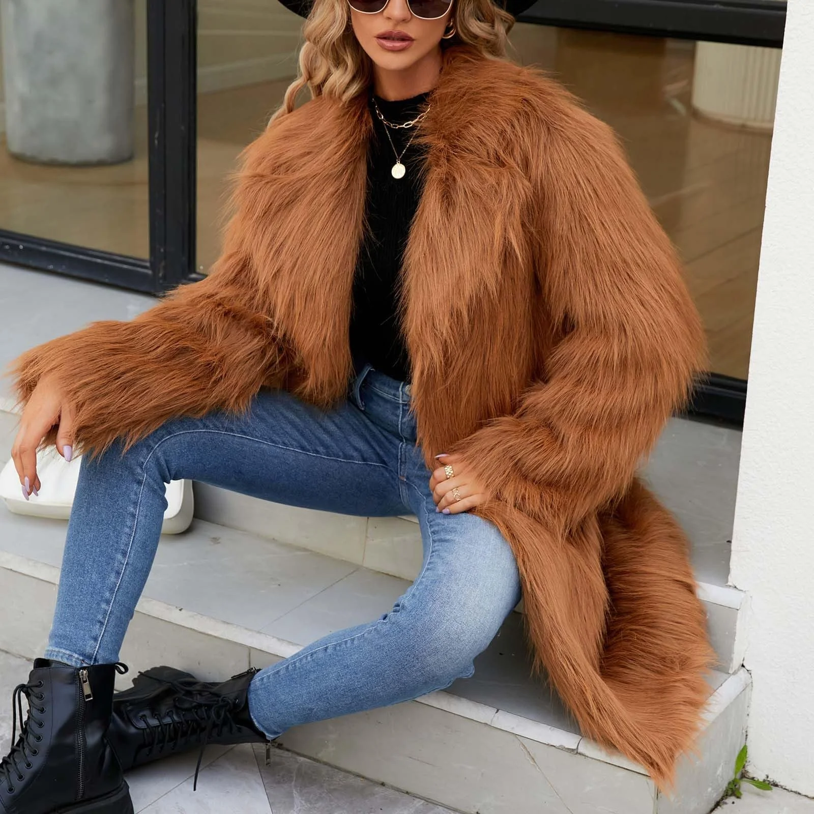 Пальто из искусственного меха Женская, фото №6 Пальто из искусственного меха Женская, фото №6