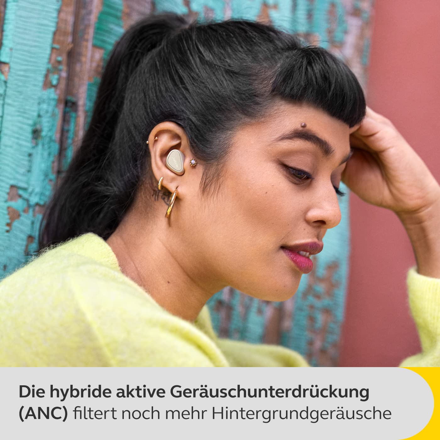 Навушники Jabra Elite 5 Внутрішньоканальні Bluetooth Шумопоглинання ANC 6 мікрофонів Золото-бежевий, фото №3