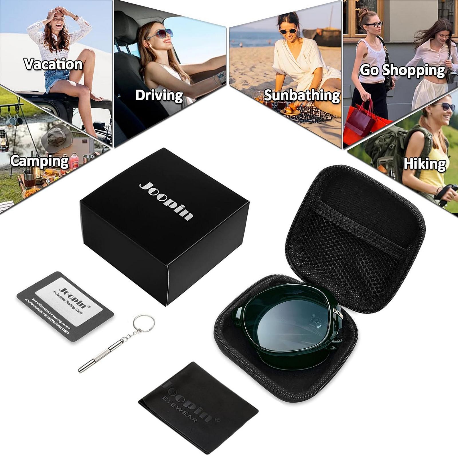 Сложные солнцезащитные очки Joopin Женские Элегантные Большие Поляризованные XL UV400 Защита Классические Винтажные, фото №6 Сложные солнцезащитные очки Joopin Женские Элегантные Большие Поляризованные XL UV400 Защита Классические Винтажные, фото №6