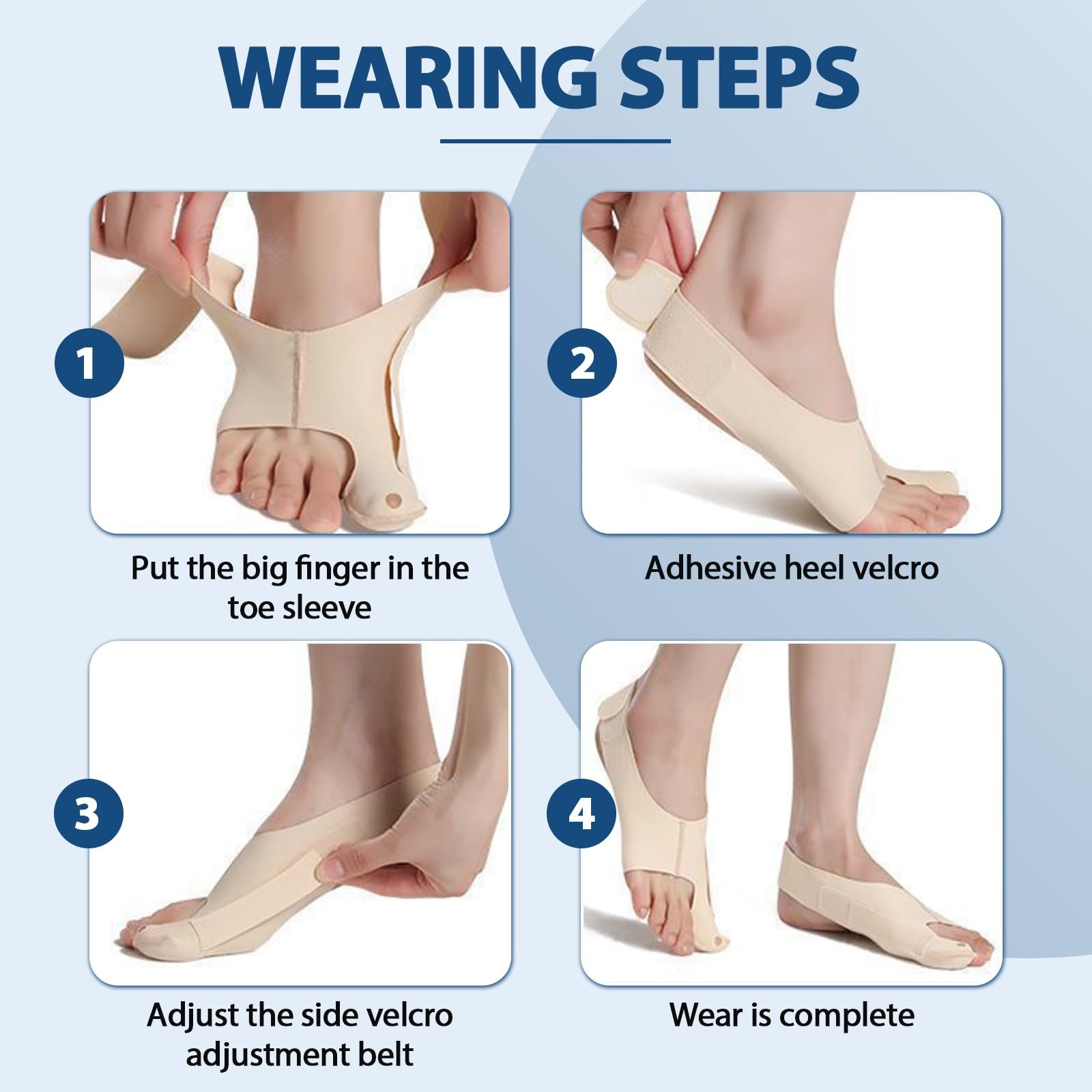 Пов'язка Роздільник для пальців ніг Еластичний, 2 шт., Розмір M, Колір шкіри, фото №6