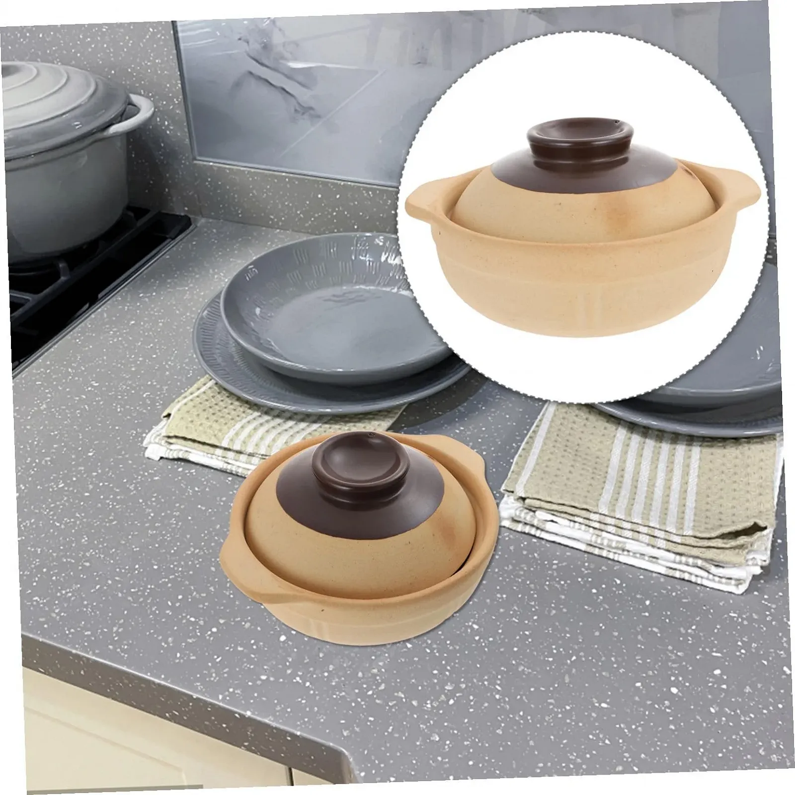 Горшок керамический NOLITOY каменный энергосберегающий с глазурью, фото №7