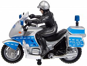 Мотоцикл Dickie Toys Полиция с фигуркой полицейского, полиция, включает 2 пилона и 2 дорожных знака, длина: 10 см, для детей от 3 лет synthetic.ua - Фото 1