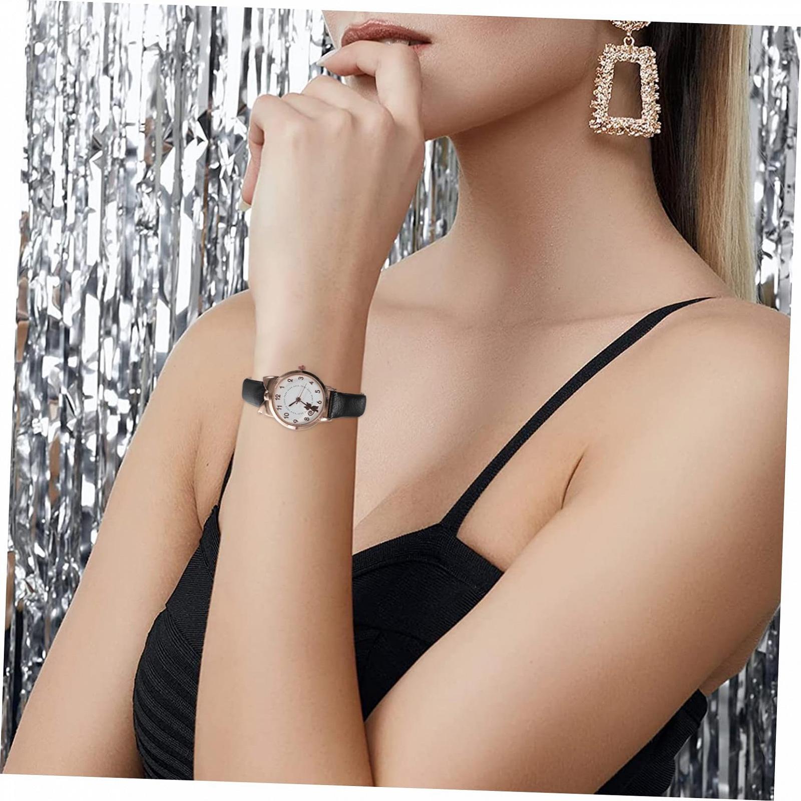 Годинник жіночий LIFKOME Кішка Чорний, фото №8