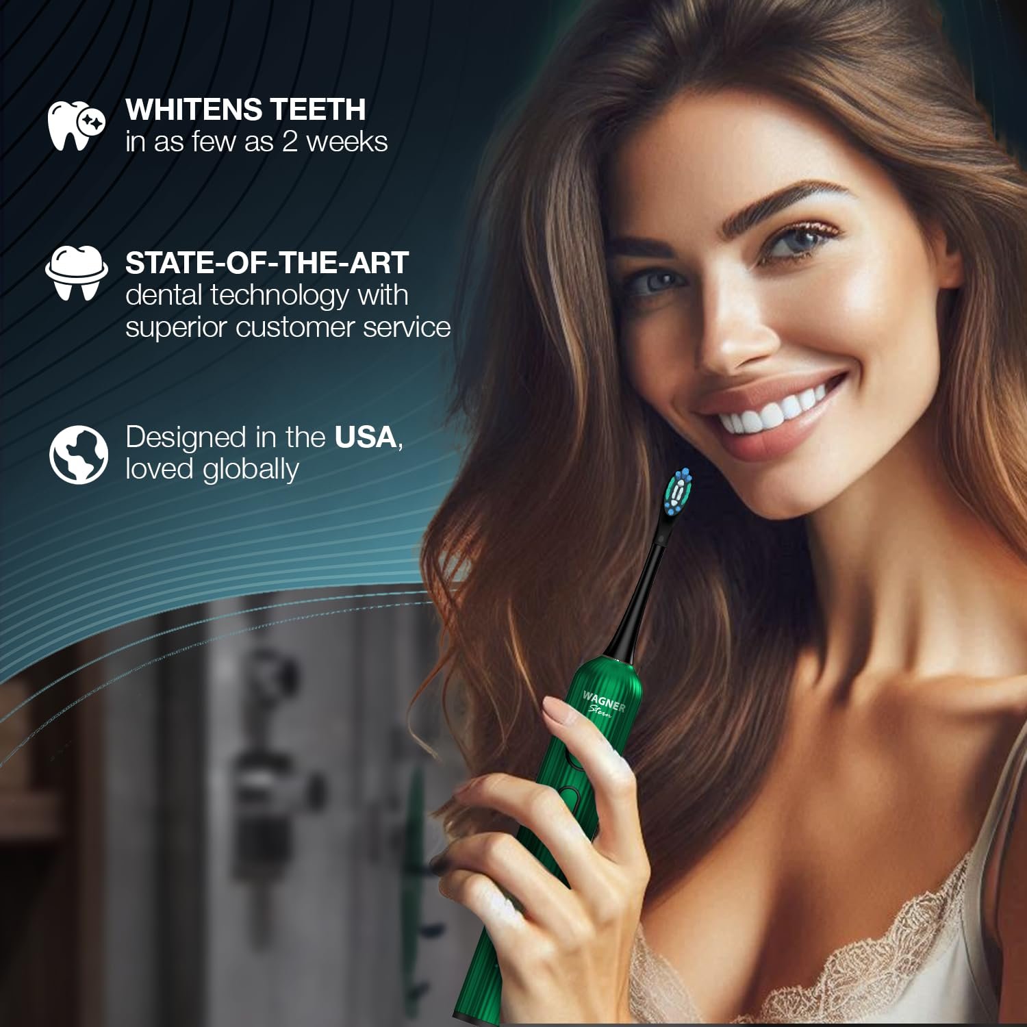 Електрична зубна щітка Wagner Stern VibroWave Plus Oscillation & Vibration Sonic IPX7 Waterproof, фото №5