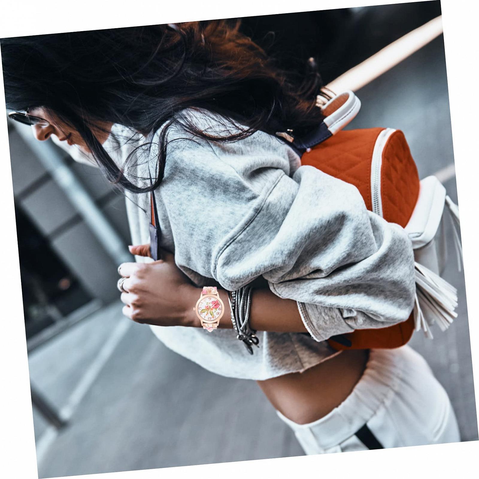 Кварцевые часы PartyKindom для женщин с прочным силиконовым ремешком, фото №7