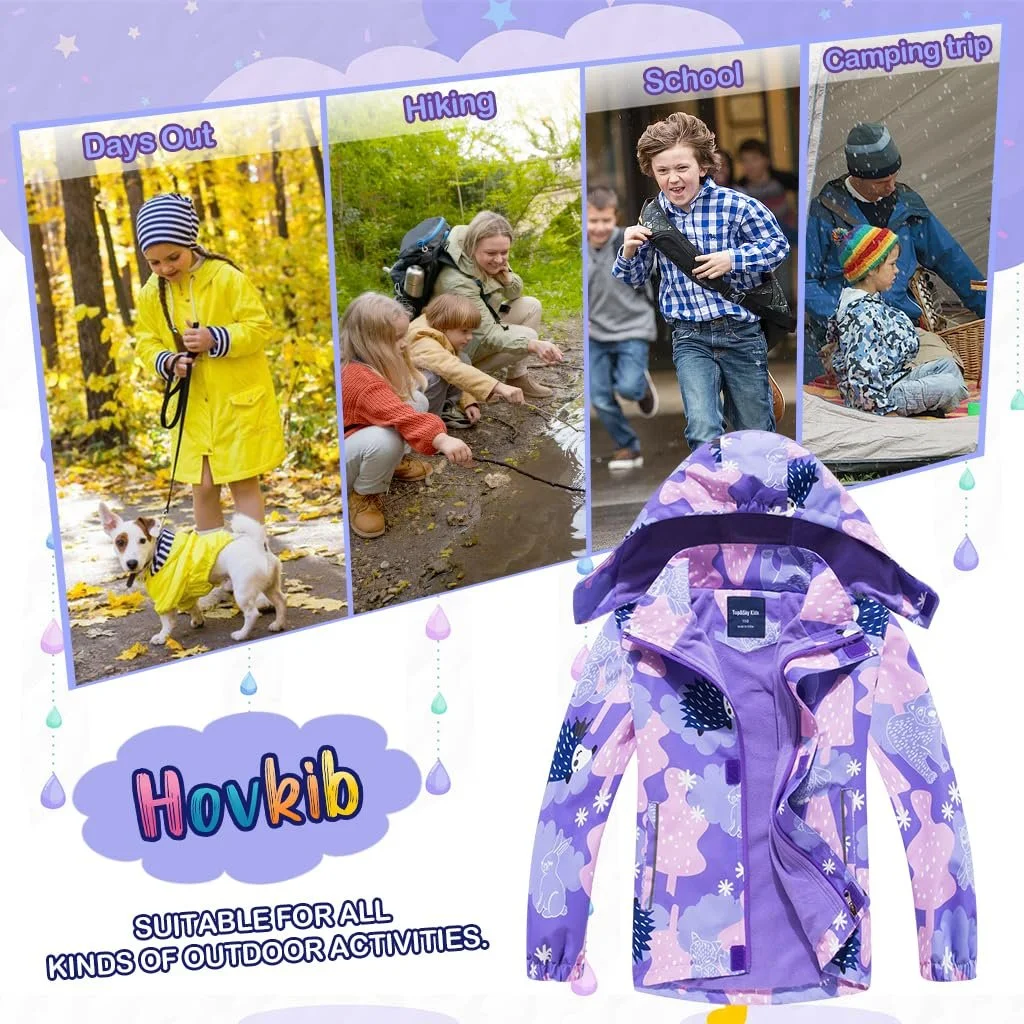 Дитяча дощова куртка Hovkib, водонепроникна, легка куртка софтшел, фото №2