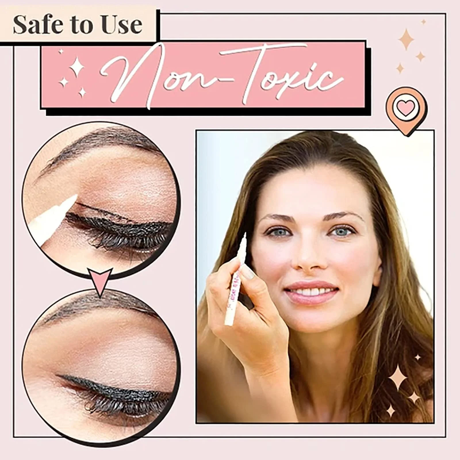 Корректор для макияжа Бровей, Губ Makeup Master Instant Of Eyeliner 1.3 мл (Белый, One Size), фото №5