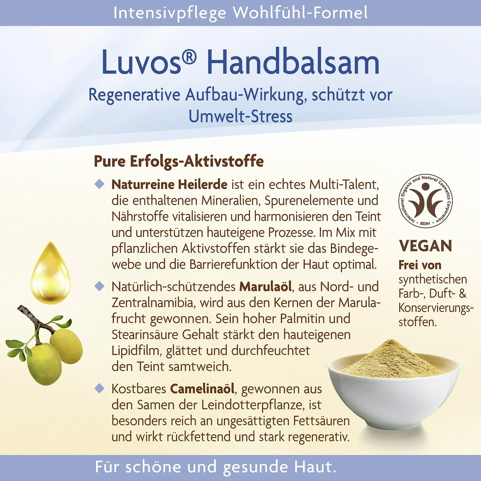 Бальзам для рук Luvos Intensive Care з олією рижію, 50 мл, фото №5