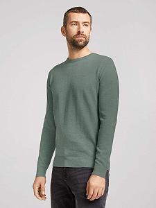 Джемпер Tom Tailor basic crew neck Зелений XXXL - Фото 1