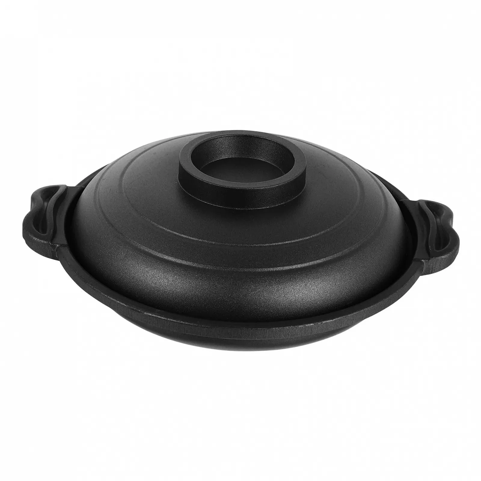 Кастрюля керамическая с антипригарным покрытием термостойкая для индукционных плит и открытого огня с двойной ручкой, фото №1