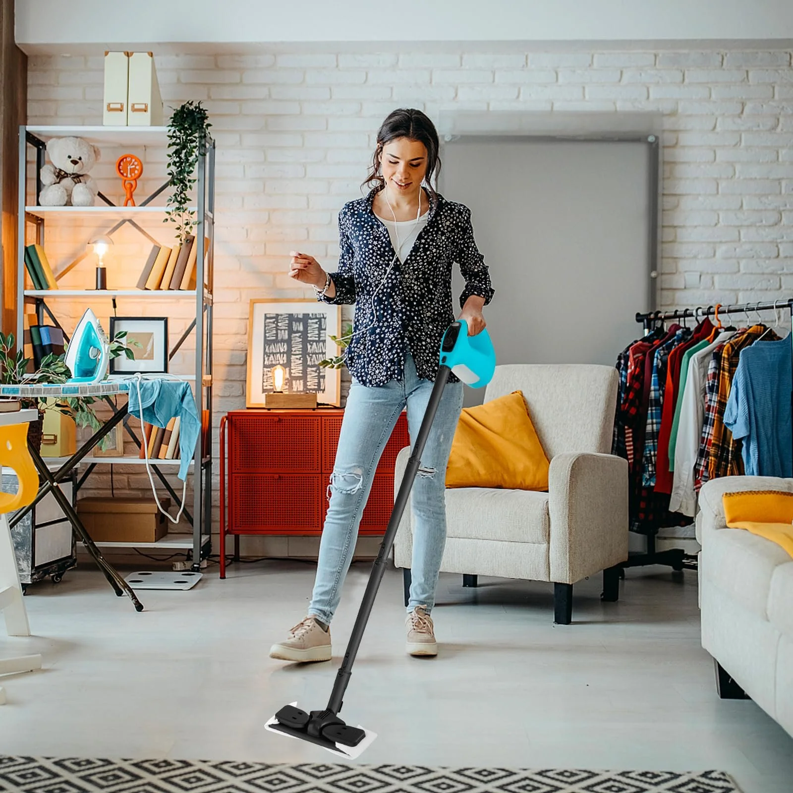 Пароочиститель SOARS 14 аксессуаров 2 Bar 125 ℃ 1 мин 1500 W 400ML Blue, фото №3 Пароочиститель SOARS 14 аксессуаров 2 Bar 125 ℃ 1 мин 1500 W 400ML Blue, фото №3