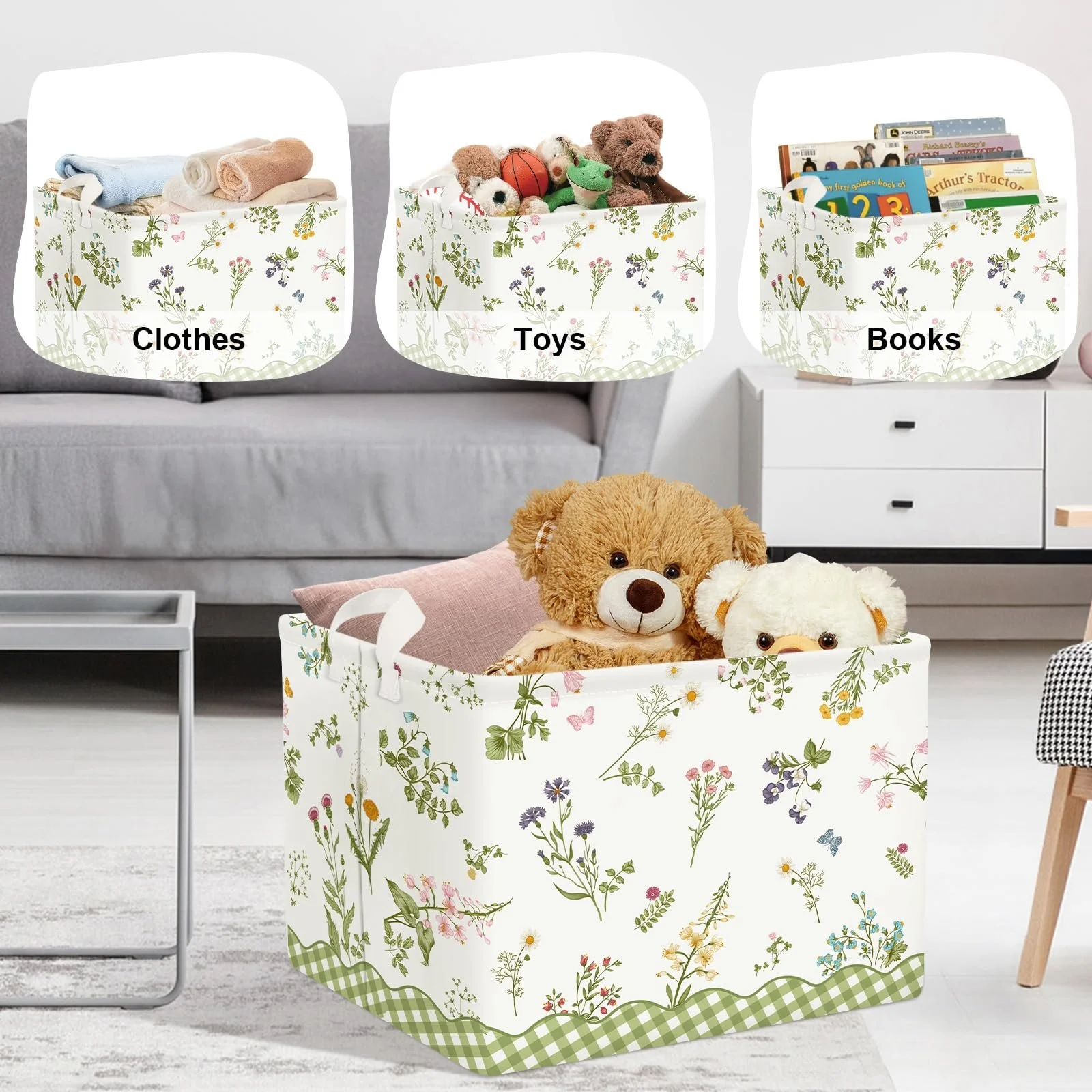 Корзина HUUMONSS Цветочная детская для игрушек Складная Бабочка 36л, фото №5 Корзина HUUMONSS Цветочная детская для игрушек Складная Бабочка 36л, фото №5