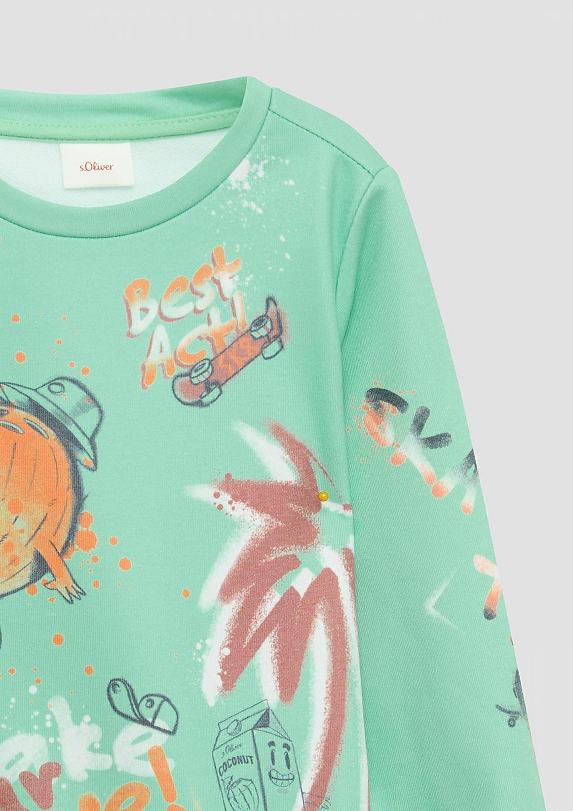 Толстовка s.Oliver мягкая с принтом по всей поверхности, фото №4