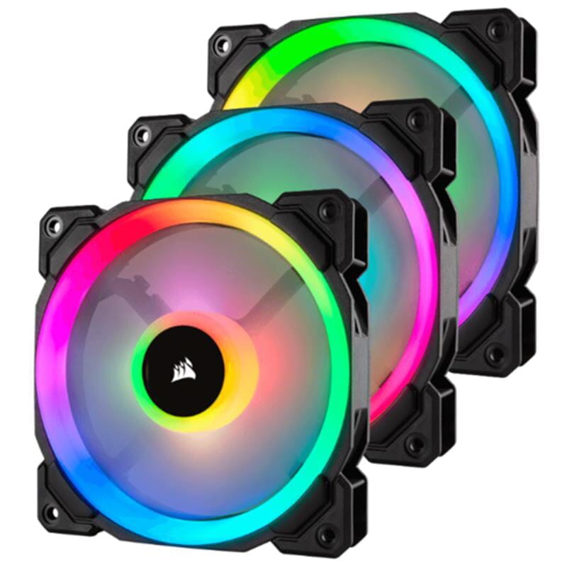 Вентилятор Corsair LL120 RGB 3 Fan Pack (CO-9050072-WW), 120x120x25мм 4-pin, черный, фото №1