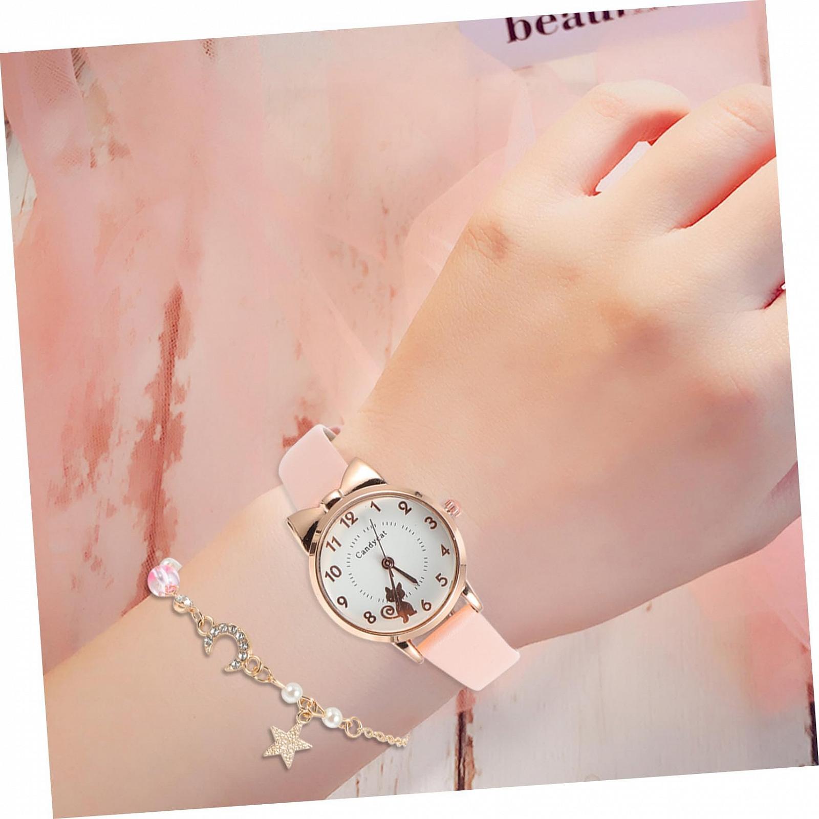 Часы Женские LIFKOME Кот Симпатичный Кожа Коричневый, фото №8