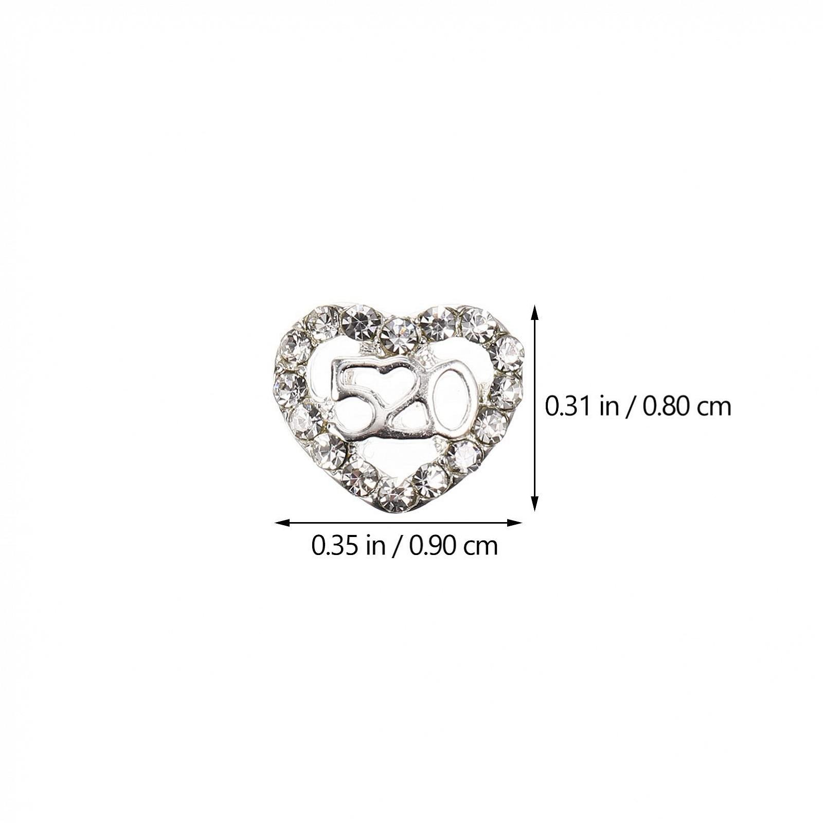 Стрази для нігтів Beavorty Прикраса для нігтів Серце, 40 шт, різнокольорові, фото №5