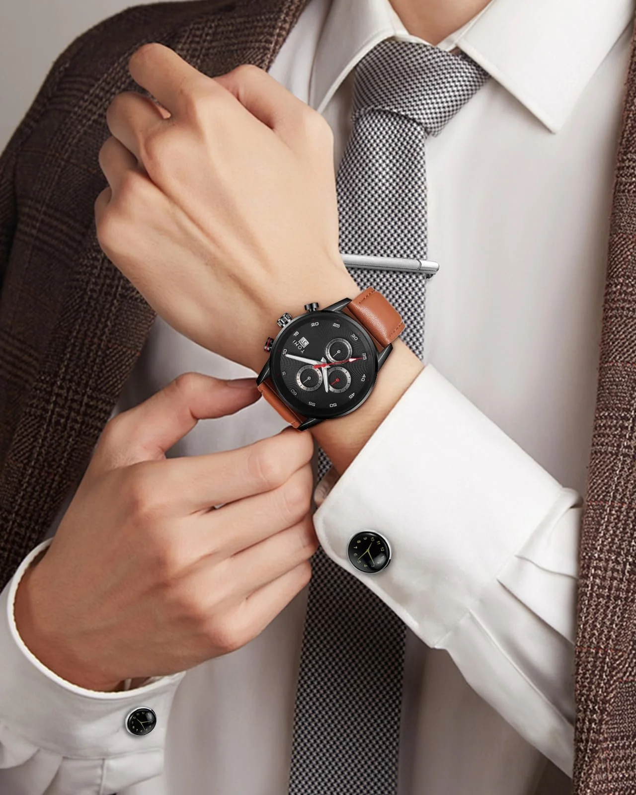 Чоловічий годинник CIVO Чорний, фото №5