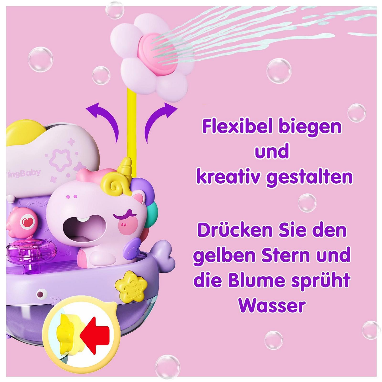 Пінопластовий єдиноріг з дитячим душем, іграшка для ванни з мильними бульбашками, фото №7