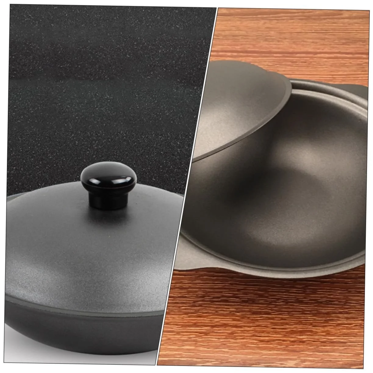 Каструля чавунна з кришкою термостійка 20 см, фото №9