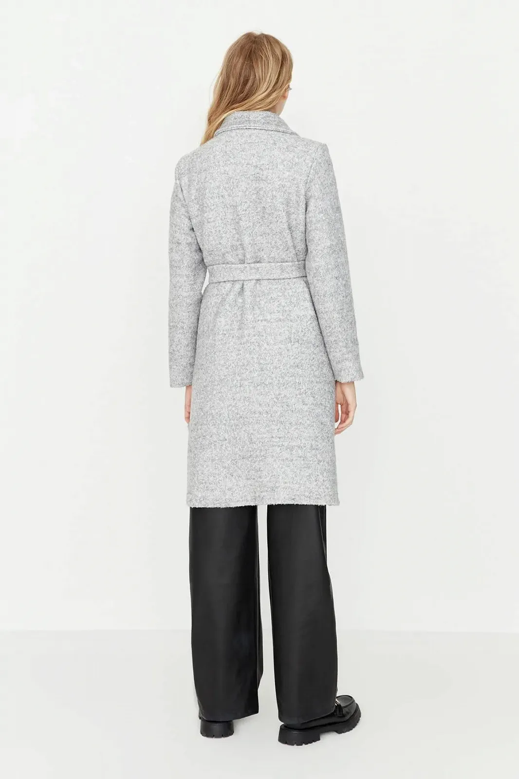 Пальто TRENDYOL Женское Двубортное Однотонное, фото №7