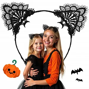 Обруч для волос Ушки кота на Хэллоуин - Фото 1