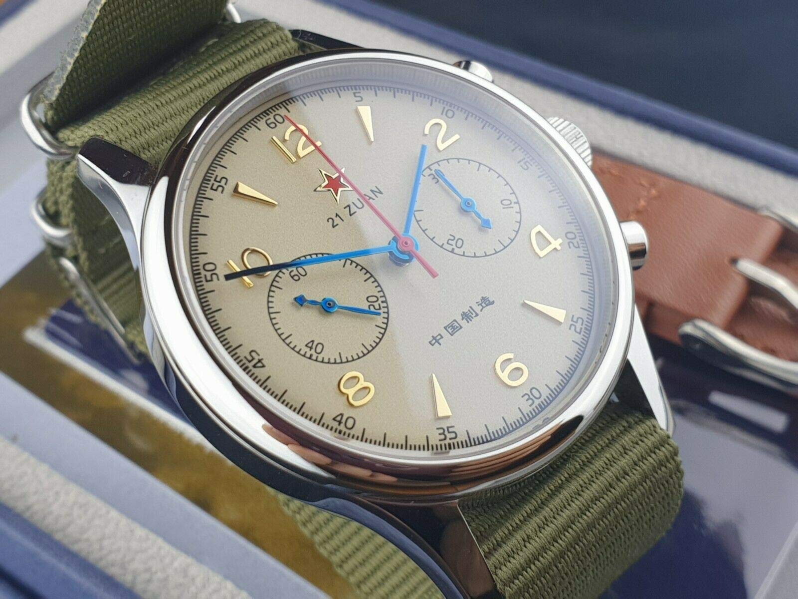 Чоловічий хронограф Seagull 1963 C1963BK 38 мм Чорний Ремінець, фото №2 Чоловічий хронограф Seagull 1963 C1963BK 38 мм Чорний Ремінець, фото №2